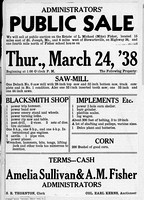 1938-03-24 Louis Michael Fisher Public Sale Flyer