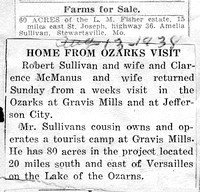 1938-08-13 Robert Sullivan's Tourist Camp in Gravis Mills, MO