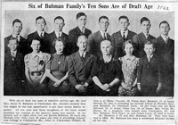 1942 Six Buhman Sons Eligible for Draft
