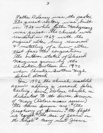 Hurlingen Church History - handwritten, Page 3