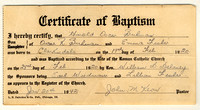 1920-02-28 Harold Oscar Buhman Certificate of Baptism