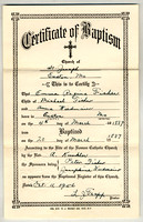 1887-03-20 Emma Regina Fisher Certificate of Baptism