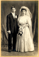 1908-04-29 Oscar and Emma Buhman Wedding Photo - color