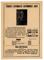 Advertisement for Louis Fisher Automatic Automobile Jack