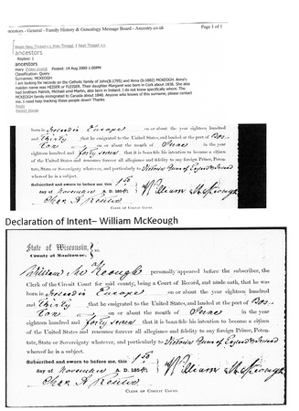 1854-11-01 Declaration of Intent - William McKeough
