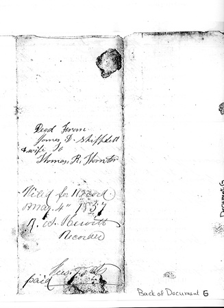 1857-04-09 Document G - back of document cover