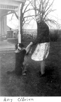 1940s Amy O'Brien and dog
