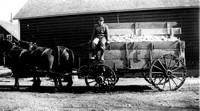 1940s Harold Zug ? and wagon load of corn